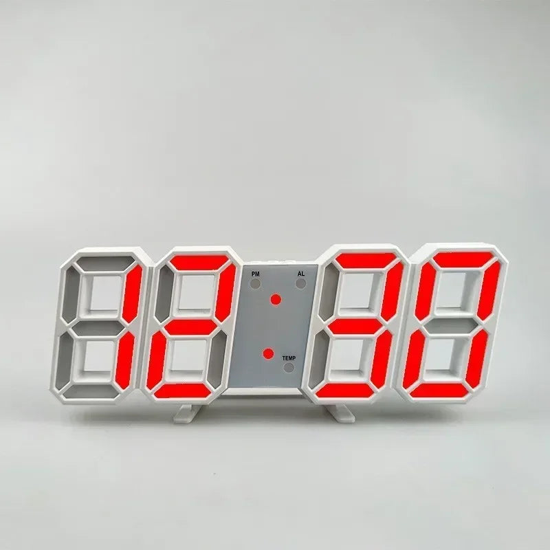 “3D LED Digital Wall Clock – Modern Multi-Functional Home & Room Decor”
