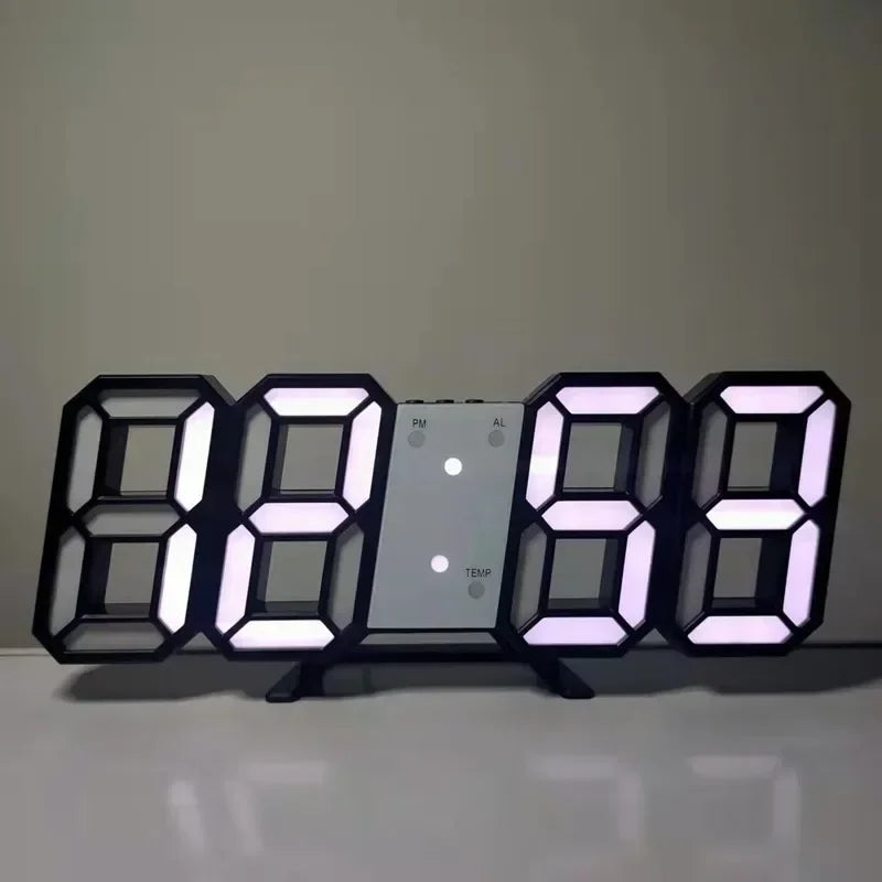“3D LED Digital Wall Clock – Modern Multi-Functional Home & Room Decor”