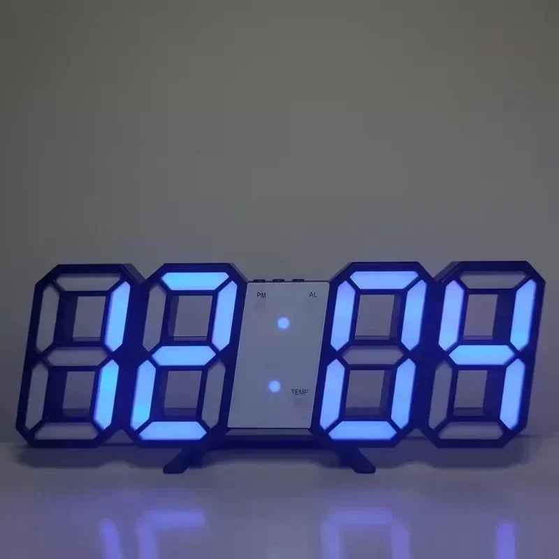 “3D LED Digital Wall Clock – Modern Multi-Functional Home & Room Decor”