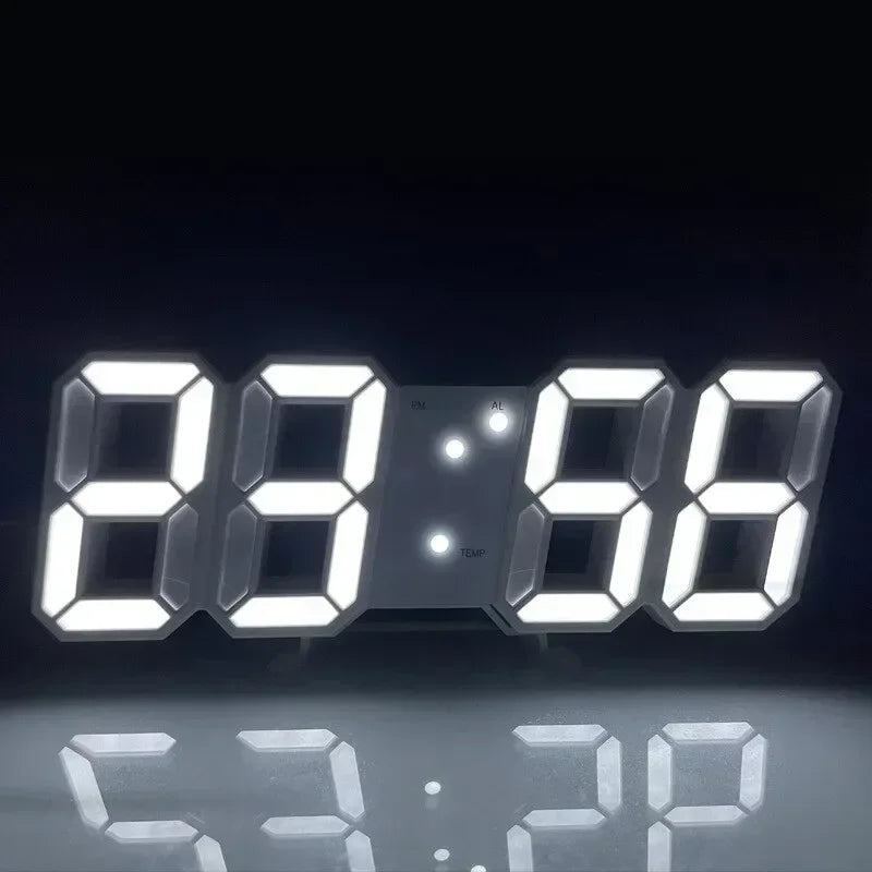 “3D LED Digital Wall Clock – Modern Multi-Functional Home & Room Decor”
