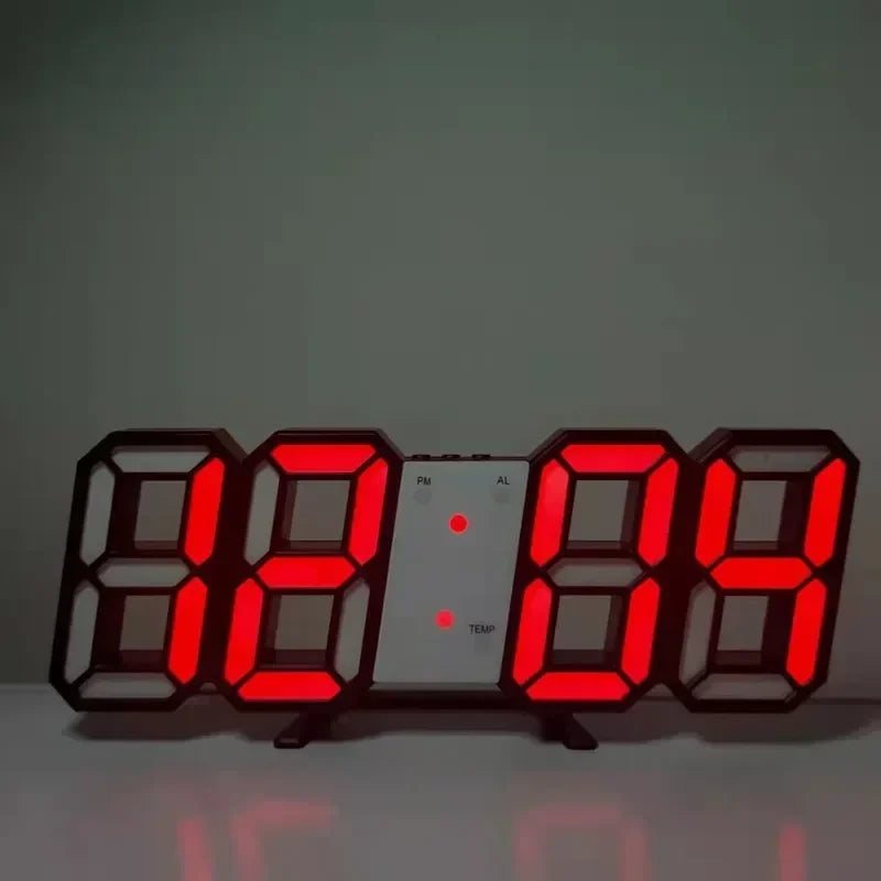 “3D LED Digital Wall Clock – Modern Multi-Functional Home & Room Decor”