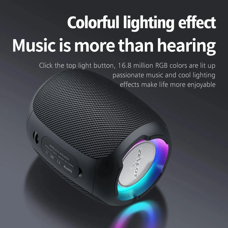 Zealot S53 20W High Power Portable Wireless Speaker Column HIFI Stereo Subwoofer Colorful Music box mp3 player Loudspeaker Radio