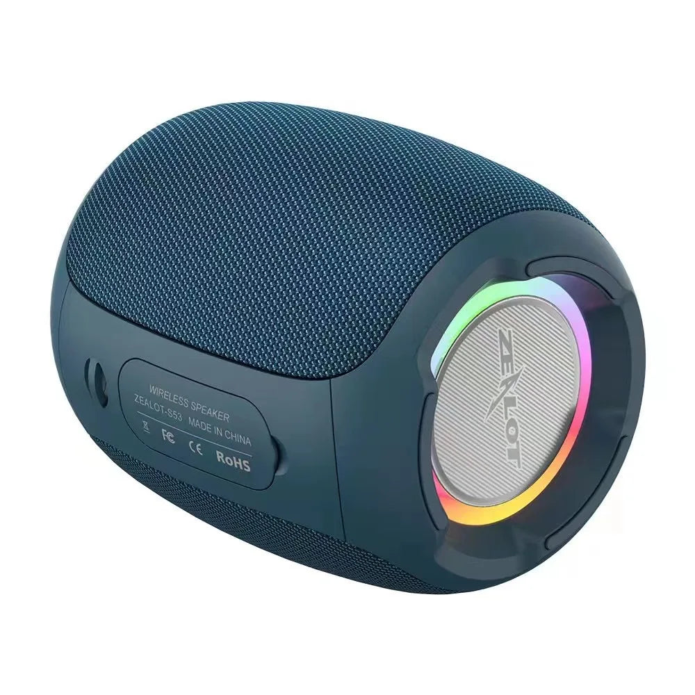 Zealot S53 20W High Power Portable Wireless Speaker Column HIFI Stereo Subwoofer Colorful Music box mp3 player Loudspeaker Radio