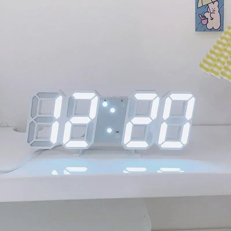 “3D LED Digital Wall Clock – Modern Multi-Functional Home & Room Decor”