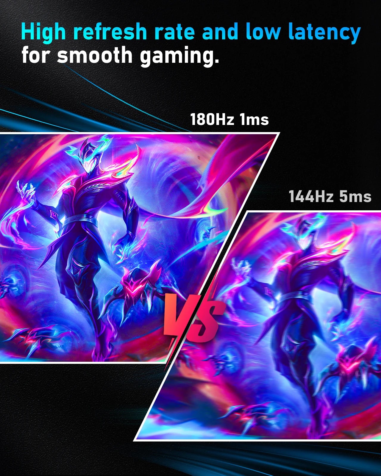 “FYHXele 24’’ 180Hz FHD Gaming Monitor – UltraFast 1ms, HDR, G-Sync, Eye Care”