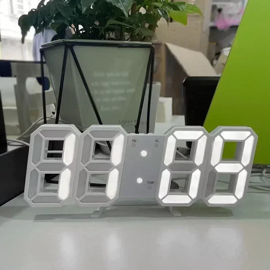 “3D LED Digital Wall Clock – Modern Multi-Functional Home & Room Decor”