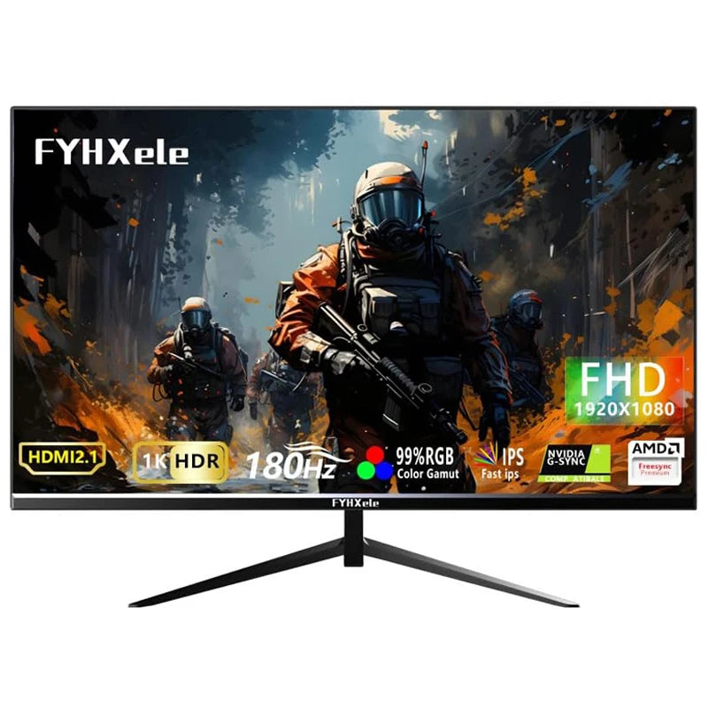 “FYHXele 24’’ 180Hz FHD Gaming Monitor – UltraFast 1ms, HDR, G-Sync, Eye Care”